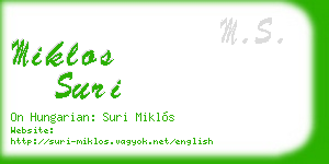 miklos suri business card